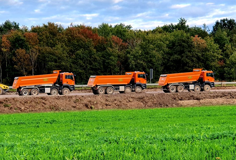 Construction truck fleet