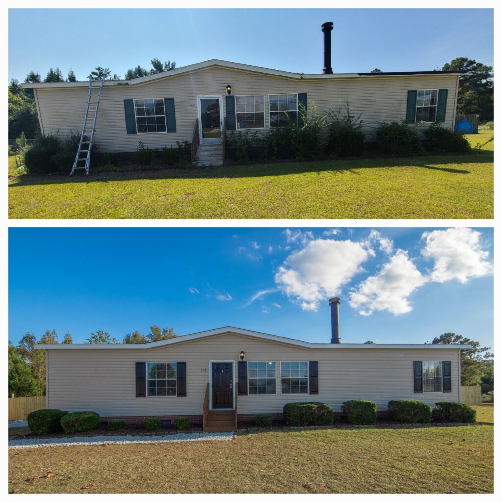 House Kev bought in NC - before and after